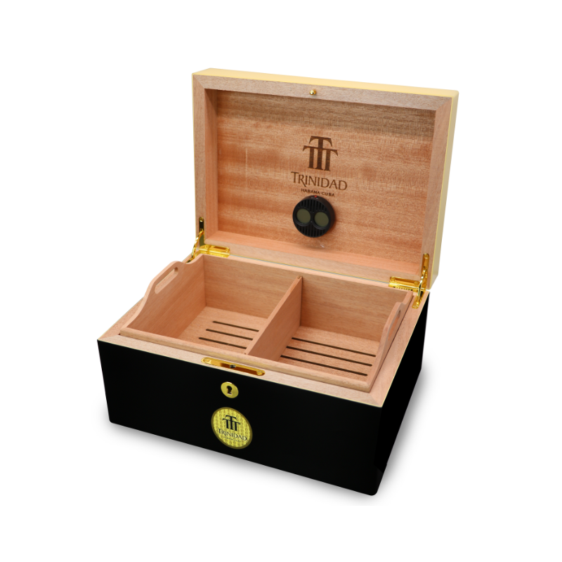 Trinidad Cedar Wood Cigar Humidor with Digital Thermo-Hygrometer