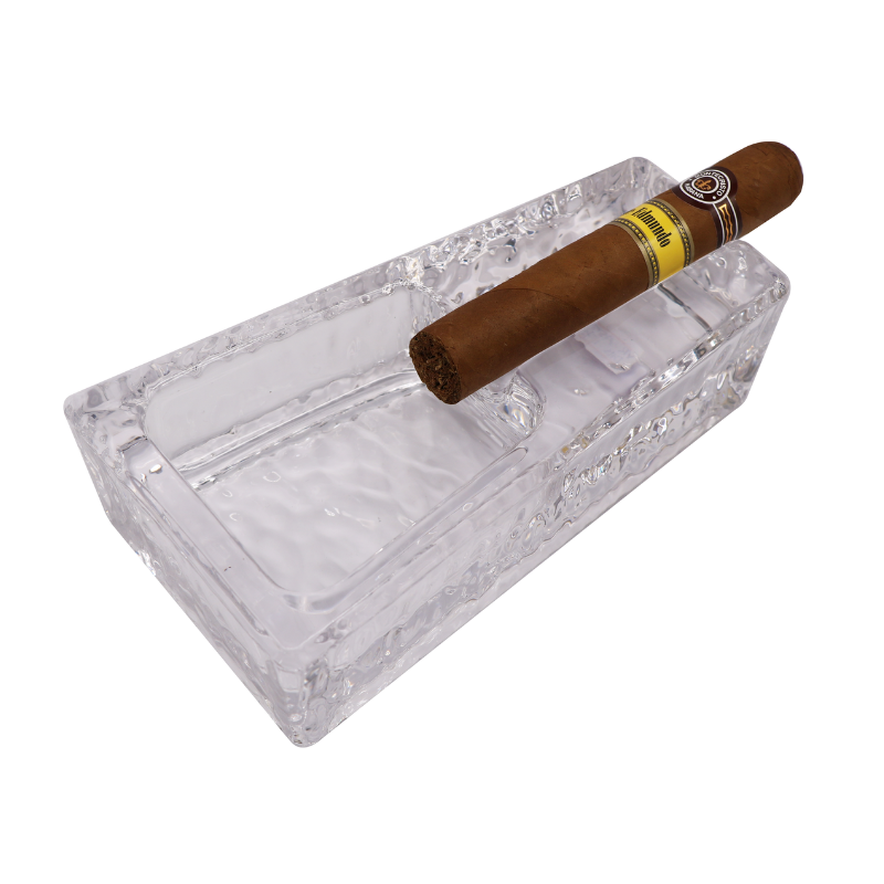 Crystal Glass Ashtray Beautiful Cigar Ashtray Portable Household Cigar Holder Ashtray