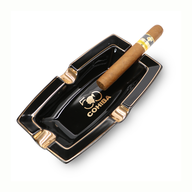 Cohiba 50 Anniversary Cigar Ashtray 4 Slot Ashtray – Black
