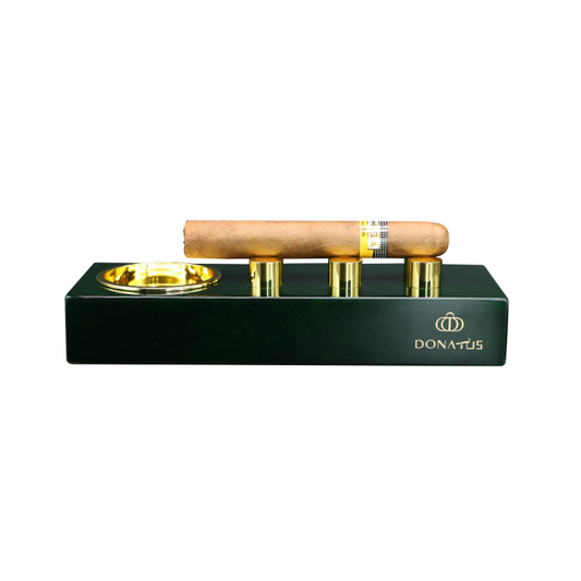 Single Cigar Ashtray With 6 Studs Selfish Ashtray Classic Wood Green