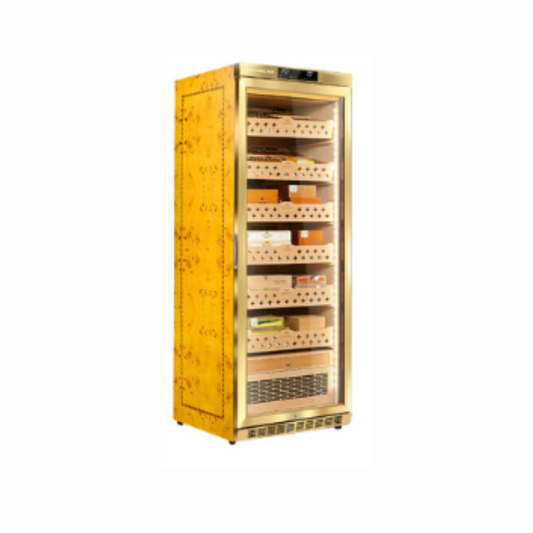 RACHING CIGAR HUMIDOR CABINET Cigar Humidors for hotels and house - MON2800A 1300 Cigars - GOLD