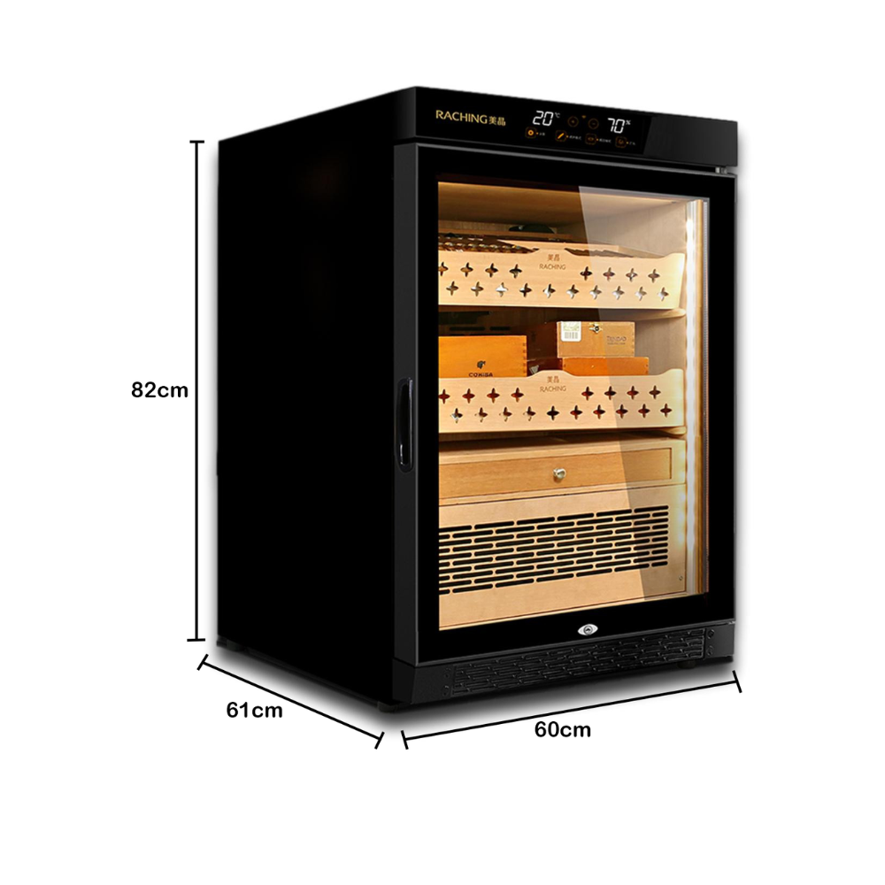 Raching Cigar Humidor Cabinet Electronic Humidor MON Series- MON800A (600 cigars) - Black