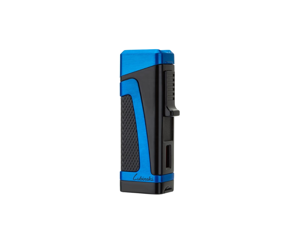 Lubinski Cigar lighter is Alloy material Jet Flame Fuel Lighter YJA-10019 - Blue