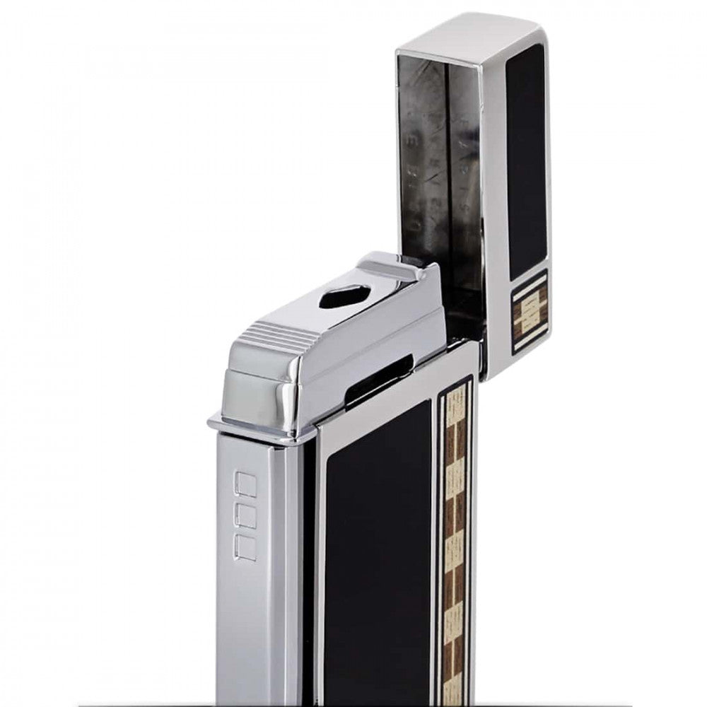 Elie Bleu Black Alba Diamond Lighter Elie Bleu CHINESE LACQUERWARE Luxury  Cigar Lighter Art Deco Metal Cigar Lighter