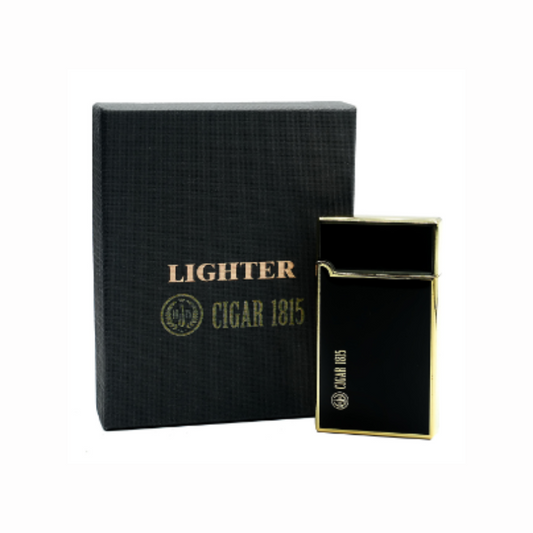 Cigar 1815 Single Jet Flame Refillable Gas Lighter Best Cigar Lighter - Black