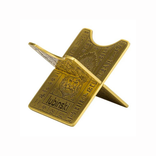Lubinski Cigar Holder Stand Portable Cigar Tool Travel Pocket Size Premium Quality- Gold