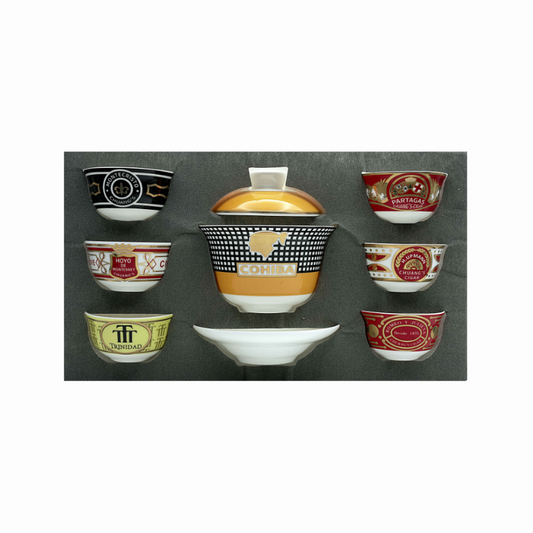COHIBA Luxury Cigar Tea Set Cups Tea Set Ceramic Tea Cup With Gift Box Coffee Set of 8 Pieces