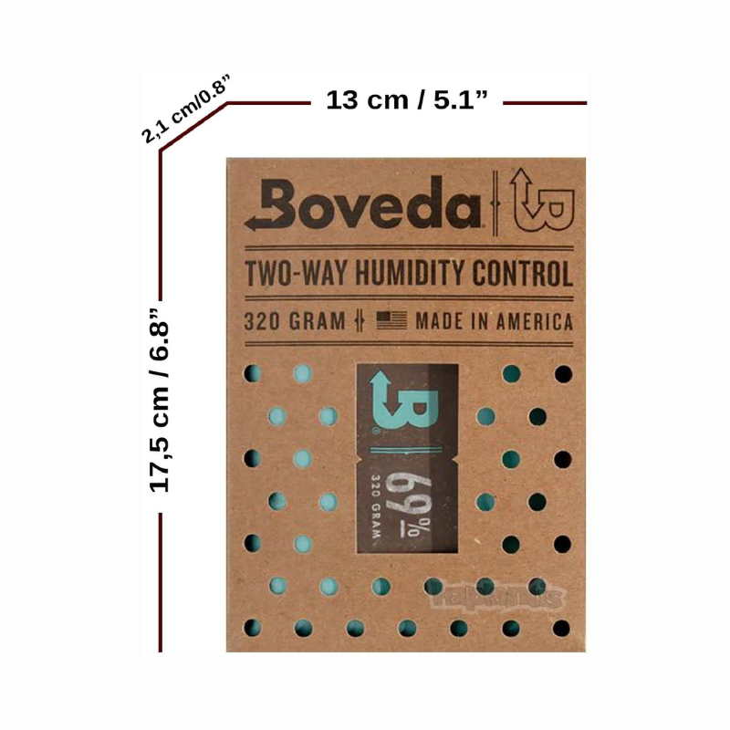 Boveda 72% Two-Way Humidity Control Packs For Storing Up to 25 items –  Single – For Wood Containers – Moisture Absorber – Humidifier Pack –