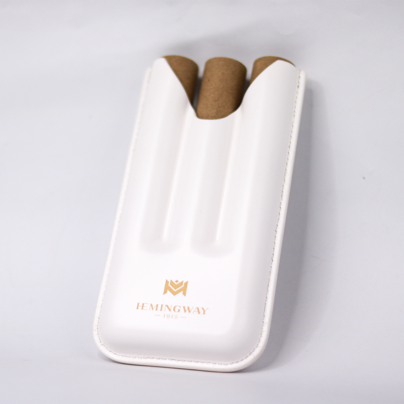 Hemingway Design Leather Cigar Case 3 Cigars Holder Premium Cigar Case - SPECIAL EDITION