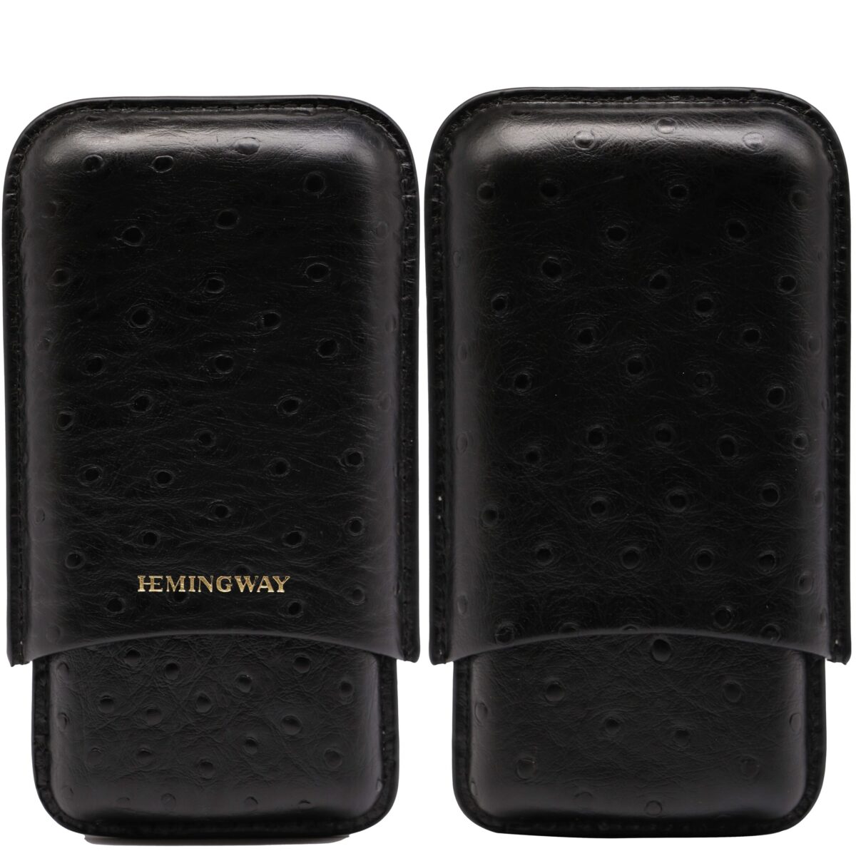 Hemingway black Crocodile Leather Cigar Case – Luxury Travel Humidor