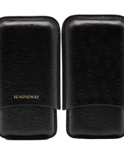 Hemingway black Crocodile Leather Cigar Case – Luxury Travel Humidor
