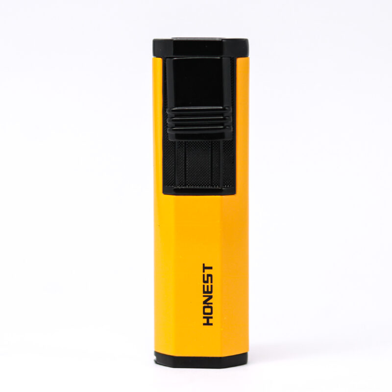 HONEST Cigar Lighter Jet Flame Butane Gas Torch with Cigar Puncher Metal