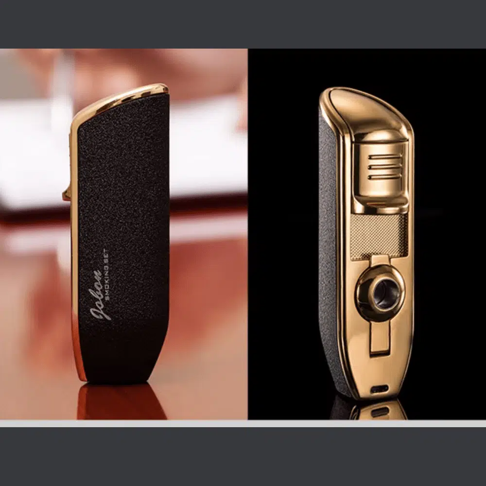 Jobon Cigar Lighter Triple Jet Flame Torch Lighter with Cigar Puncher - Red - Image 5