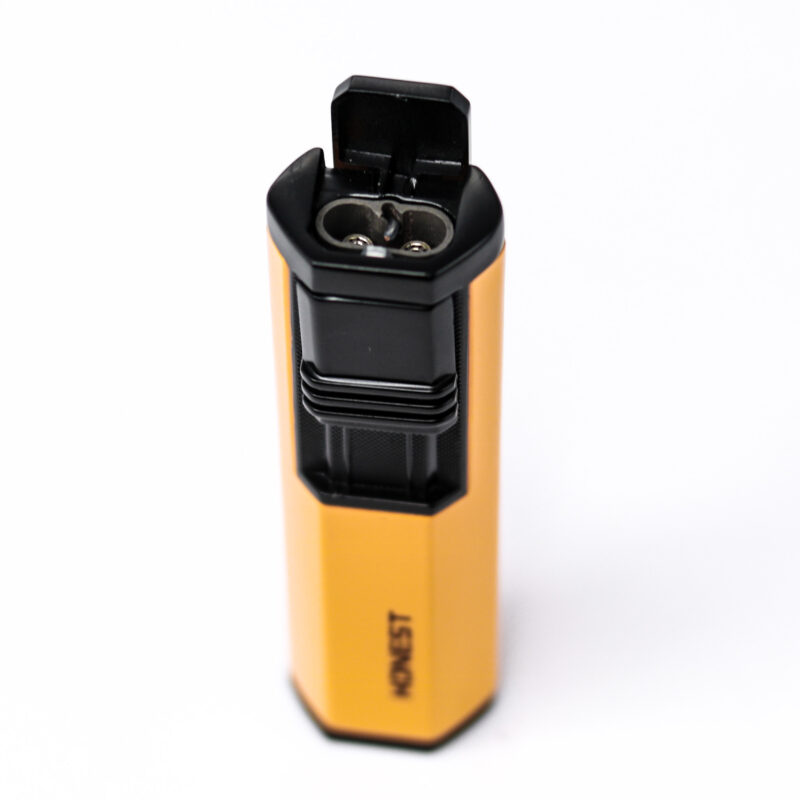 HONEST Cigar Lighter Jet Flame Butane Gas Torch with Cigar Puncher Metal