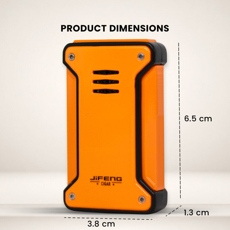 Jifeng Butane Cigar Lighter Torch Gas Refillable Windproof Lighter Jet Flame Orange