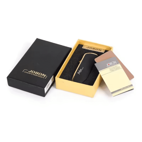 Jobon Cigar Lighter Triple Jet Flame Torch Lighter with Cigar Puncher - Black - Image 5