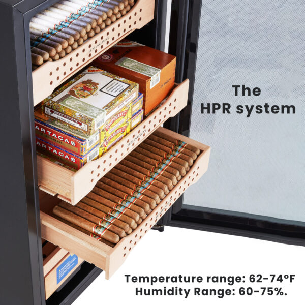 Hemingway Electric Cigar Humidor, Dual‑Zone Smart Humidifier with Touchscreen & Digital Hygrometer, Wi‑Fi App Control, UV‑Protected Glass, Spanish Cedar WOOD, Holds Up to 600 Cigars – (CH120AH-B2) - Image 7