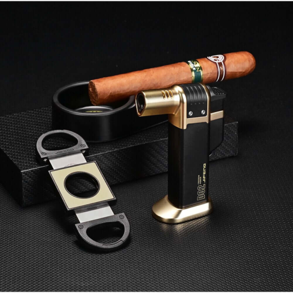 Cigar Lighter and Cutter Ashtray Set