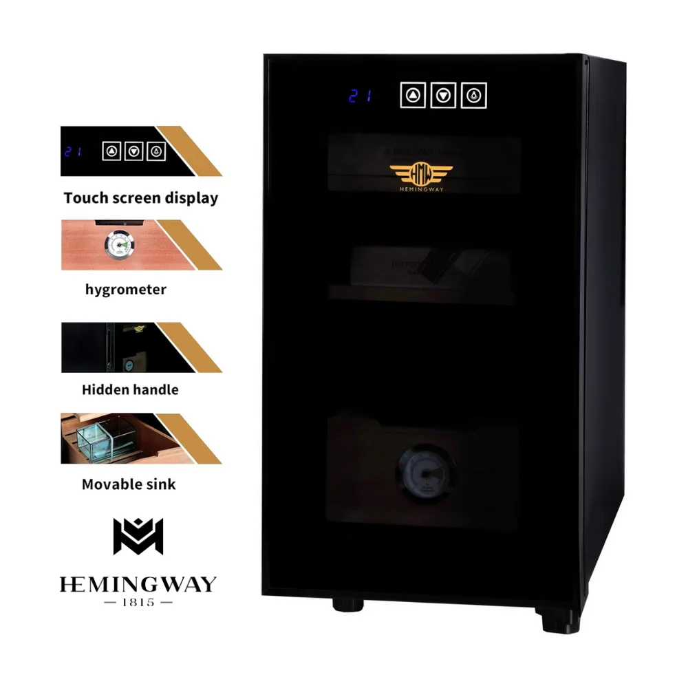 Hemingway Electric Cigar Humidor Cabinet With Hygrometer Thermo Electric Cigar Humidor - Image 3