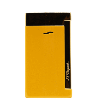 S.T DUPONT Silver and Yellow Lighter