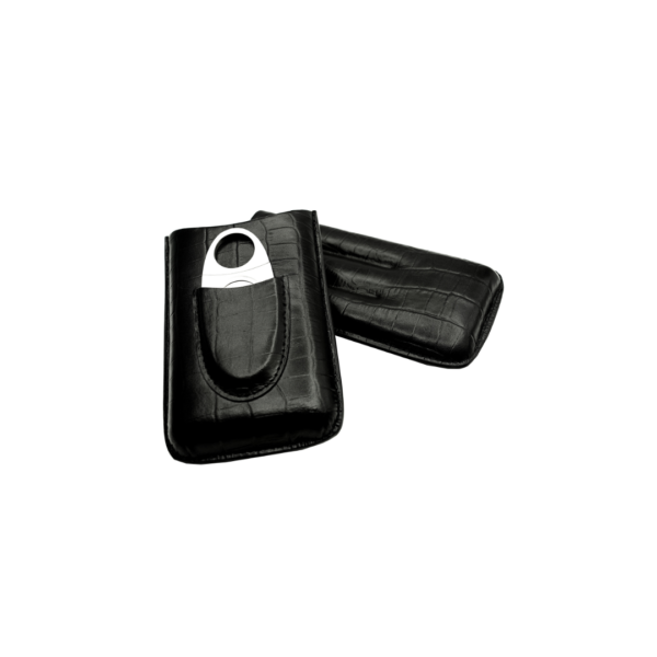 Cigar case with cigar cutter