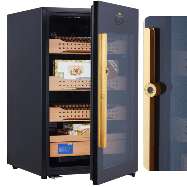 Hemingway Electric Cigar Humidor, Dual‑Zone Smart Humidifier with Touchscreen & Digital Hygrometer, Wi‑Fi App Control, UV‑Protected Glass, Spanish Cedar WOOD, Holds Up to 600 Cigars – (CH120AH-B2) - Image 6