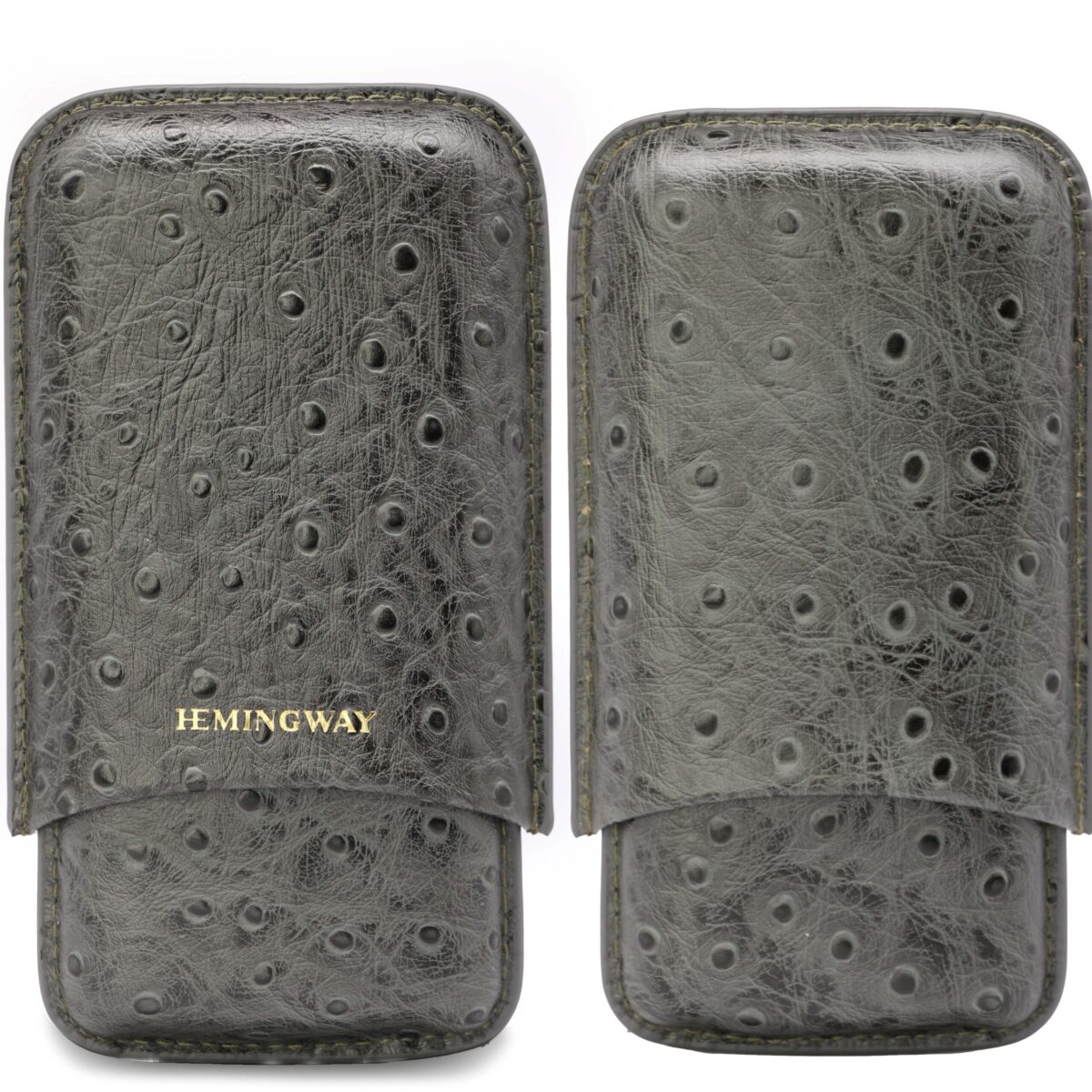Hemingway Grey Crocodile Leather Cigar Case – Luxury Travel Humidor