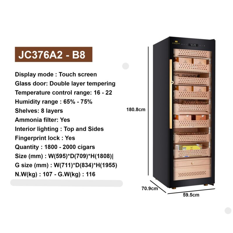 Hemingway Electric Cigar Humidor B8