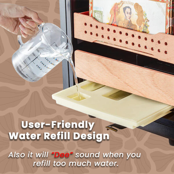 Electric Cigar Humidor Cabinet B1 JC50A2 – 400 Count, Touch Screen & Fingerprint Lock – Hemingway - Image 5