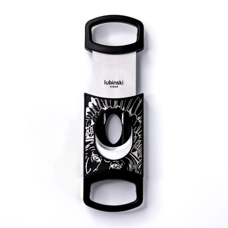 Stainless Steel Pocket Cigar Cutter V- cut cigar  Double Blades With Cigar Stand Gift Box