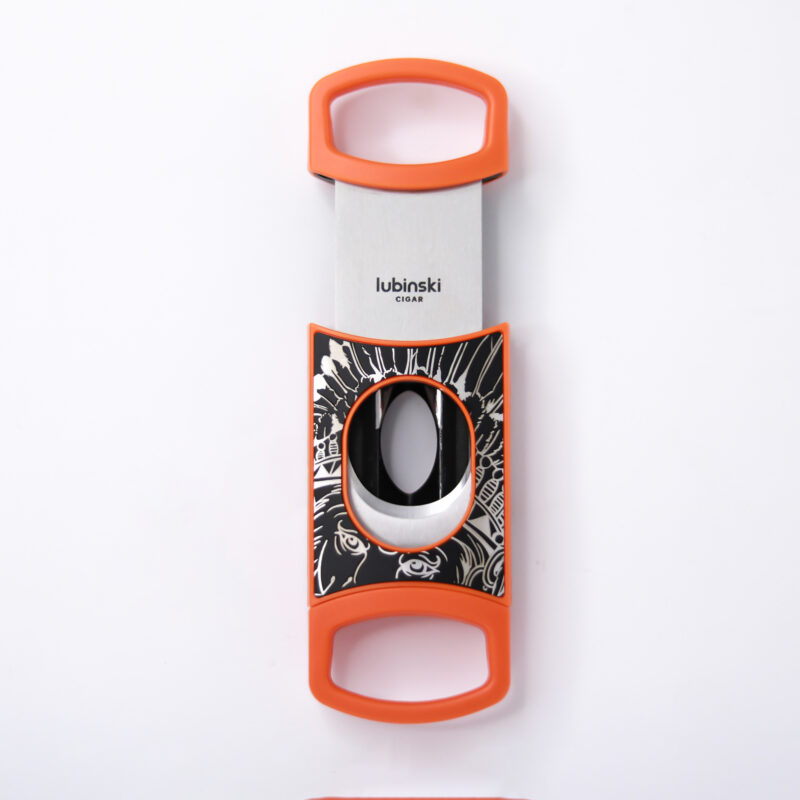 Stainless Steel Pocket Cigar Cutter V- cut cigar Double Blades With Cigar Stand Gift Box