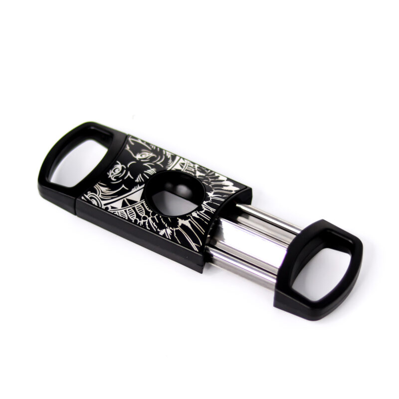 Stainless Steel Pocket Cigar Cutter V- cut cigar  Double Blades With Cigar Stand Gift Box