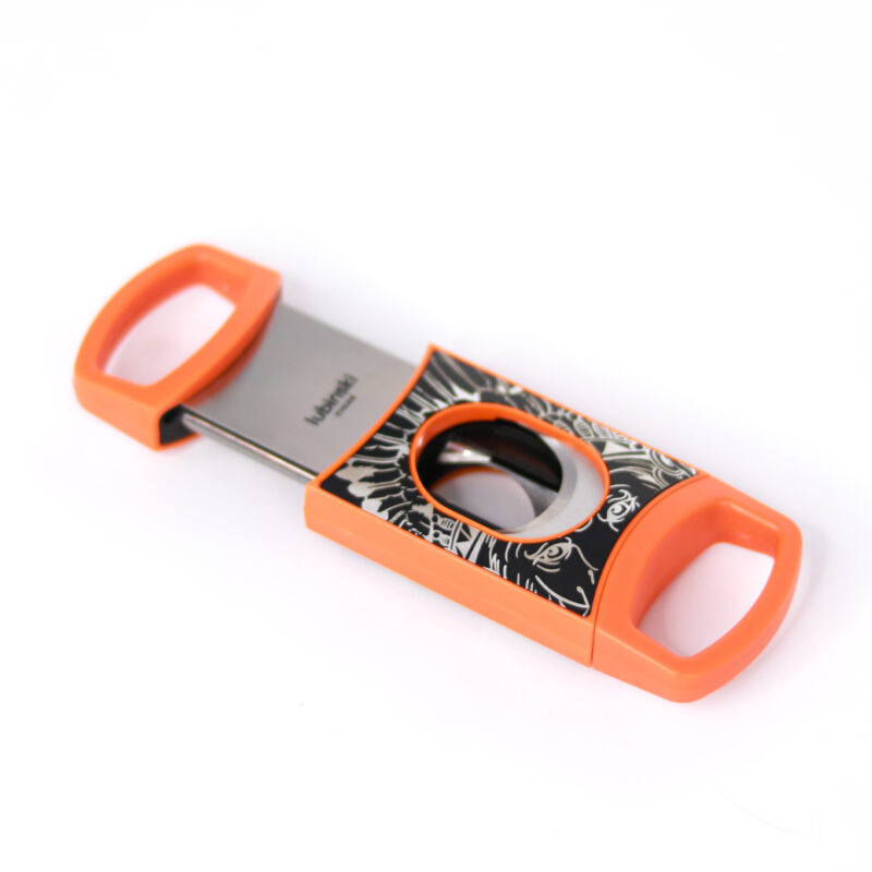 Stainless Steel Pocket Cigar Cutter V- cut cigar Double Blades With Cigar Stand Gift Box