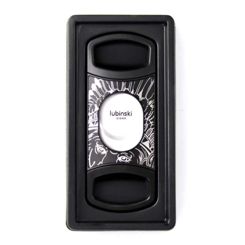 Stainless Steel Pocket Cigar Cutter V- cut cigar  Double Blades With Cigar Stand Gift Box