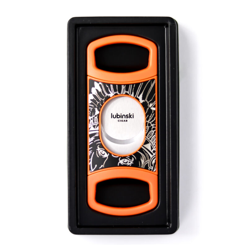 Stainless Steel Pocket Cigar Cutter V- cut cigar Double Blades With Cigar Stand Gift Box