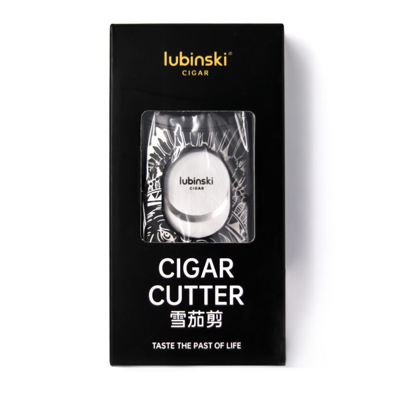 Stainless Steel Pocket Cigar Cutter V- cut cigar  Double Blades With Cigar Stand Gift Box