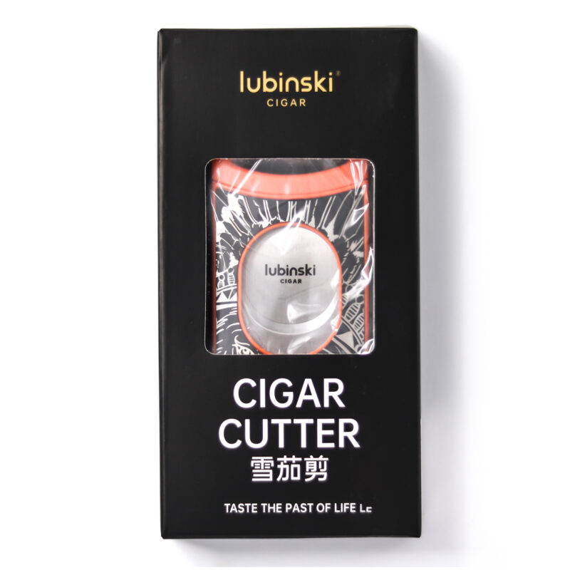 Stainless Steel Pocket Cigar Cutter V- cut cigar Double Blades With Cigar Stand Gift Box