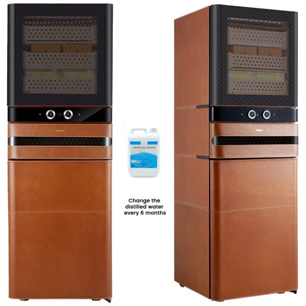 Afidano L6 Electric Cigar Humidor – 1500 Cigars, Leather Finish, Humidity & Temperature Control