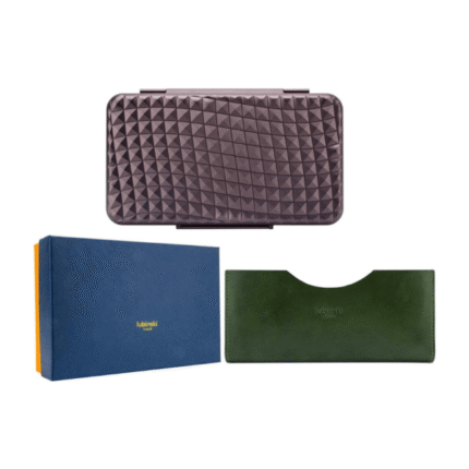 New Aluminum 5 Cigars Travel Portable Cigar Case With Genuine Leather Case Portable & Stylish Grey - Image 8