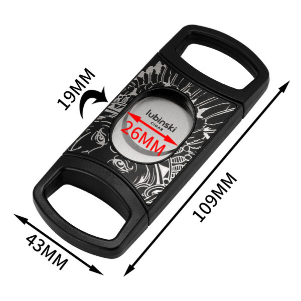 Stainless Steel Pocket Cigar Cutter V- cut cigar  Double Blades With Cigar Stand Gift Box - Image 10