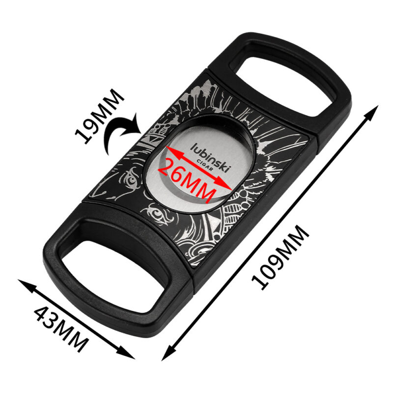 Stainless Steel Pocket Cigar Cutter V- cut cigar  Double Blades With Cigar Stand Gift Box