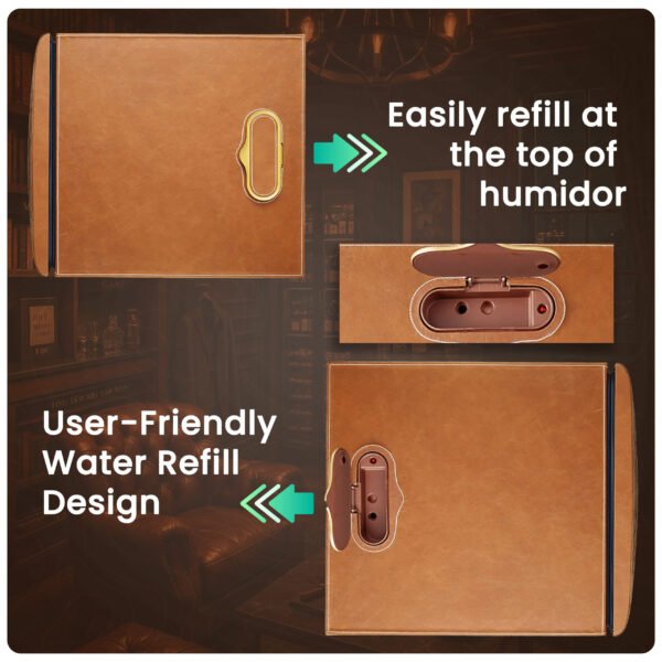 Afidano L3 Electric Cigar Humidor – 250 Cigars, Leather Finish, Humidity & Temperature Control - Image 13