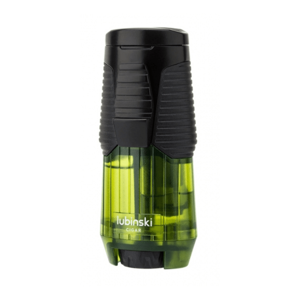Cigar Torch Lighter with Cigar Holde Refillable Butane Torch Windproof Design Green Cigar Lighter