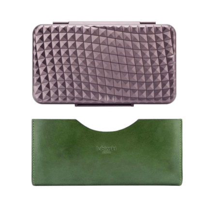 New Aluminum 5 Cigars Travel Portable Cigar Case With Genuine Leather Case Portable & Stylish Grey - Image 3