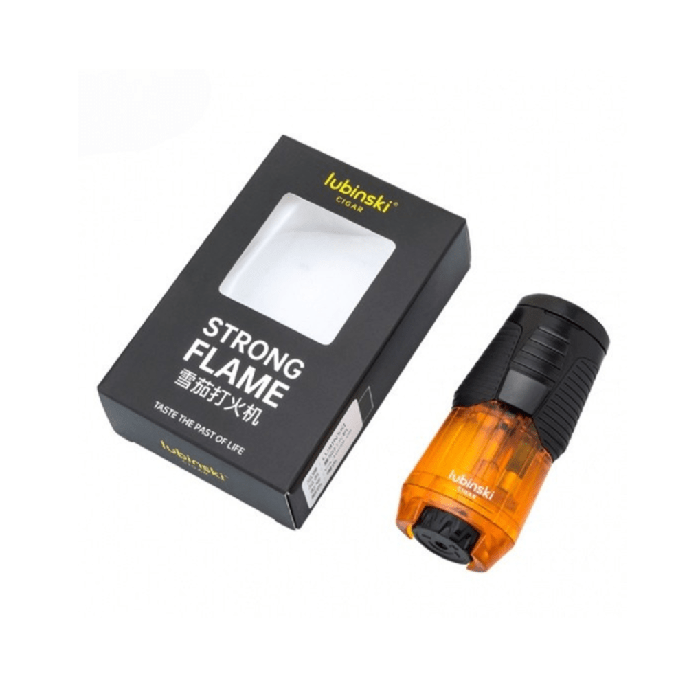 Cigar Torch Lighter with Cigar Holde Refillable Butane Torch Windproof Design Green Cigar Lighter - Image 5