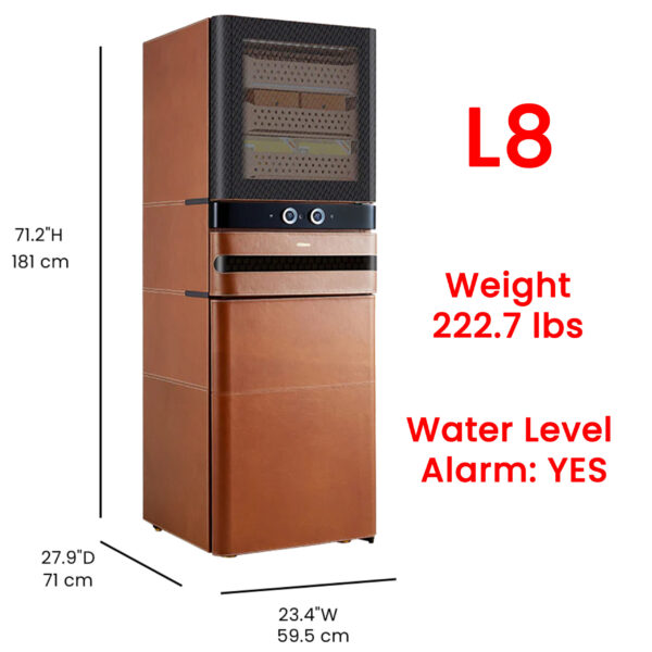 Afidano L8 Electric Cigar Humidor – 2200 Cigars, Leather Finish, App Control, Fingerprint Lock - Image 8