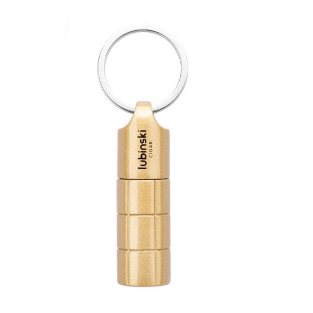 Cigar Punch Cigar Hole Opener Stainless Steel Punch Blade Stainless Steel Cigar Drill with Keychain Gold