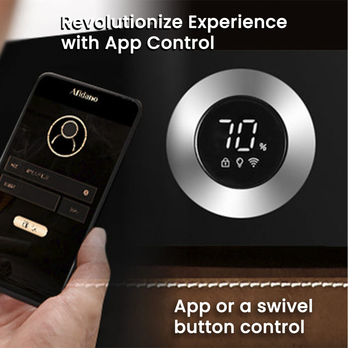 Afidano L6 Electric Cigar Humidor – 1500 Cigars, Leather Finish, Humidity & Temperature Control