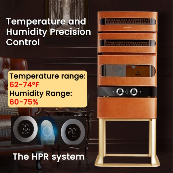 Afidano L3 Electric Cigar Humidor – 250 Cigars, Leather Finish, Humidity & Temperature Control - Image 11