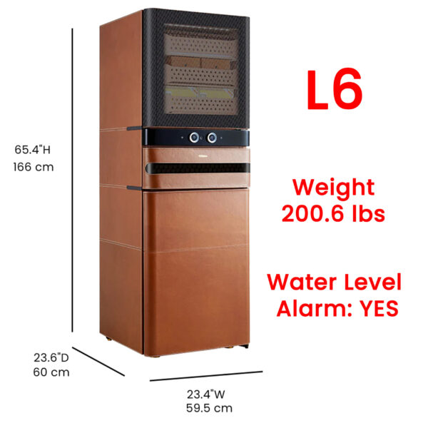 Afidano L6 Electric Cigar Humidor – 1500 Cigars, Leather Finish, Humidity & Temperature Control - Image 5